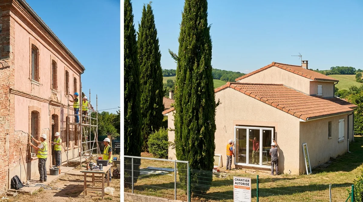 Chantiers d'août en Haute-Garonne : horaires et règles de voisinage 2026 - illustration article blog Artizo
