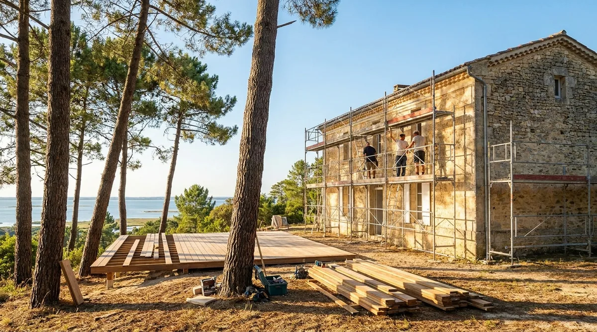 Chantiers d'été en Gironde : horaires et règles de voisinage 2026 - illustration article blog Artizo