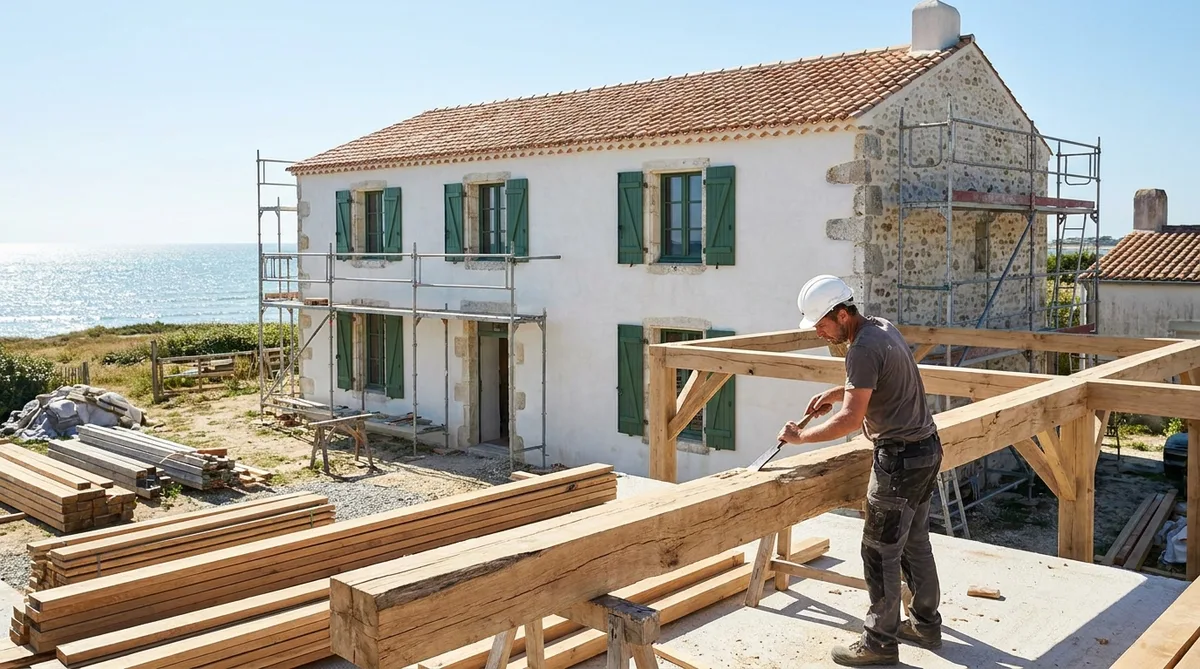 Rénovation touristique en Charente-Maritime : les défis du BTP en 2026 - illustration article blog Artizo