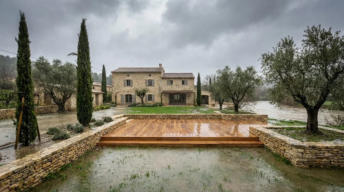Risque inondation dans le Vaucluse, le vrai coût pour vos travaux - illustration article blog Artizo