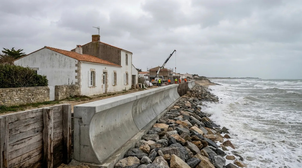 Risques littoraux en Charente-Maritime : Règles BTP 2026 - illustration article blog Artizo